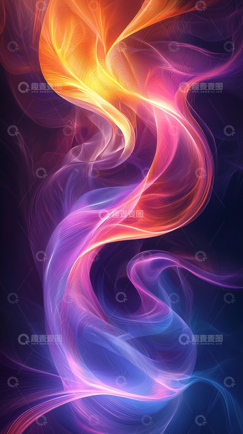 高清大图下载【趣麦麦图】绚丽光影流动抽象