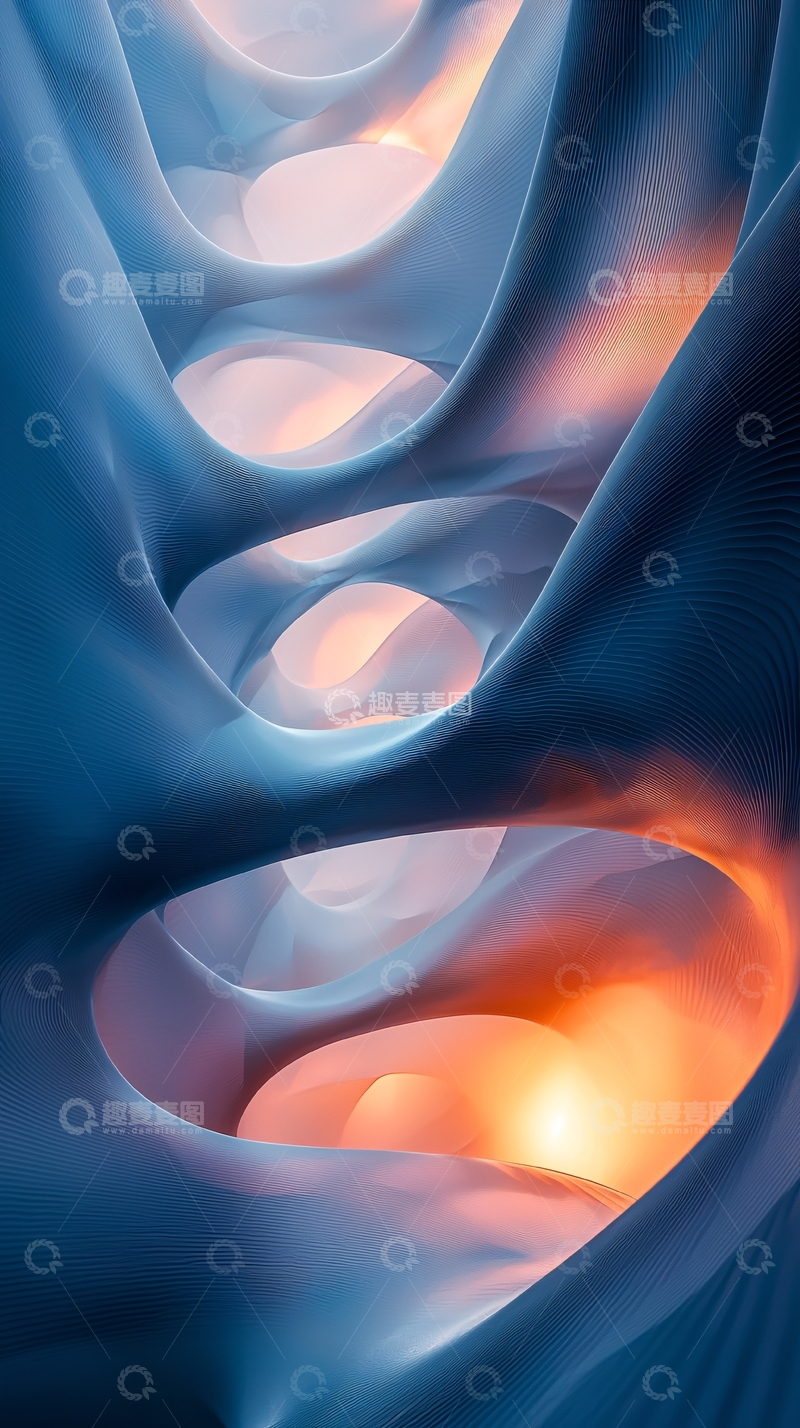 高清大图下载【趣麦麦图】抽象波浪