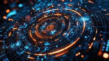 科技感环形数据流动