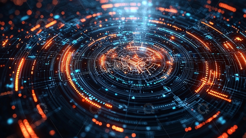 高清大图下载【趣麦麦图】圆形科技感电路