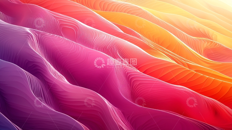 高清大图下载【趣麦麦图】彩色波浪抽象背景