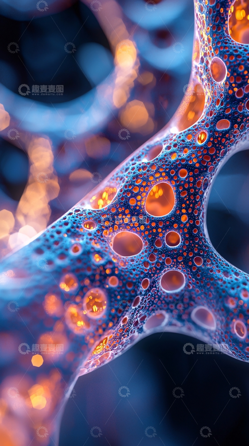 高清大图下载【趣麦麦图】蓝紫色微观结构