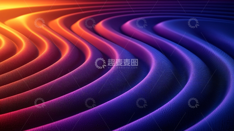 高清大图下载【趣麦麦图】抽象波浪渐变背景