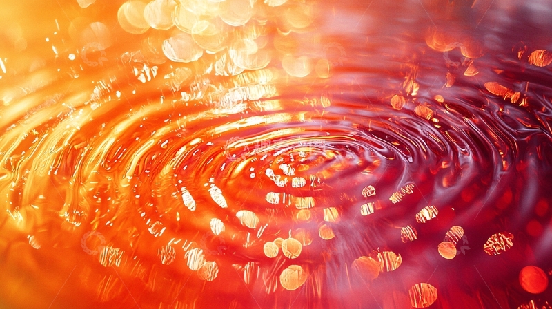 高清大图下载【趣麦麦图】红色光晕水波荡漾