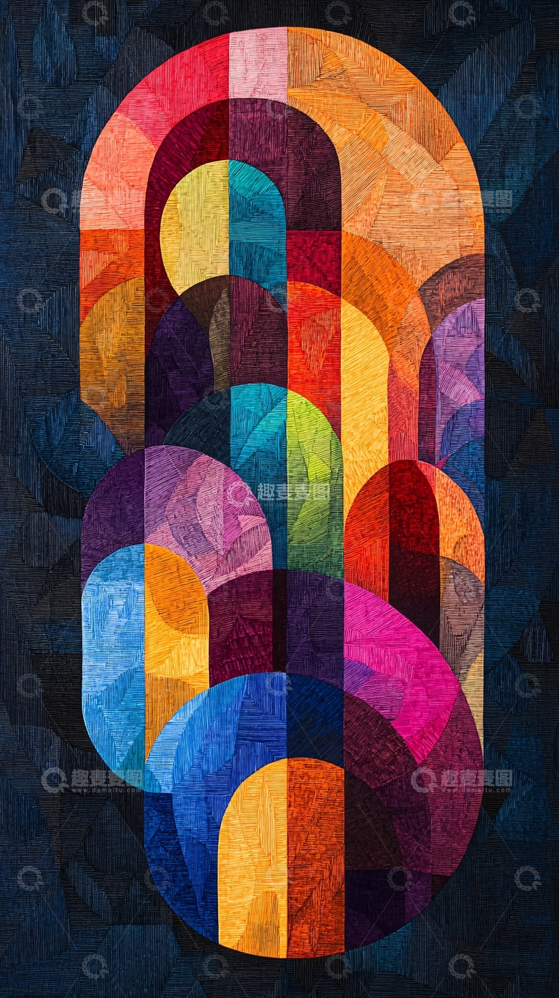 高清大图下载【趣麦麦图】抽象几何画
