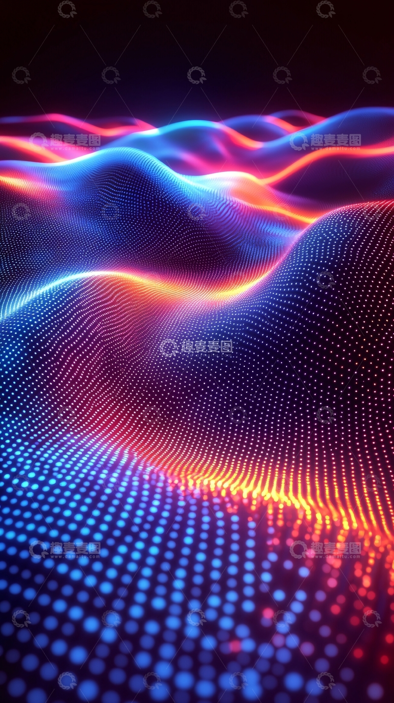 高清大图下载【趣麦麦图】抽象光波