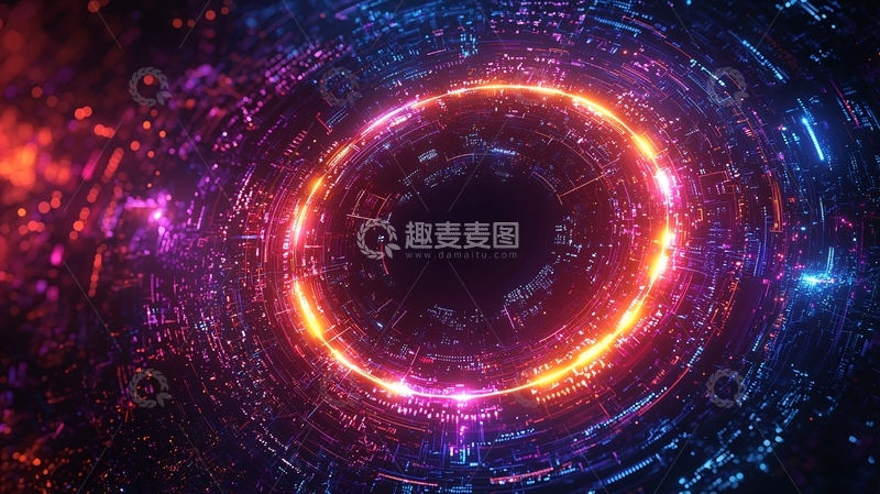 高清大图下载【趣麦麦图】圆形科技感光圈