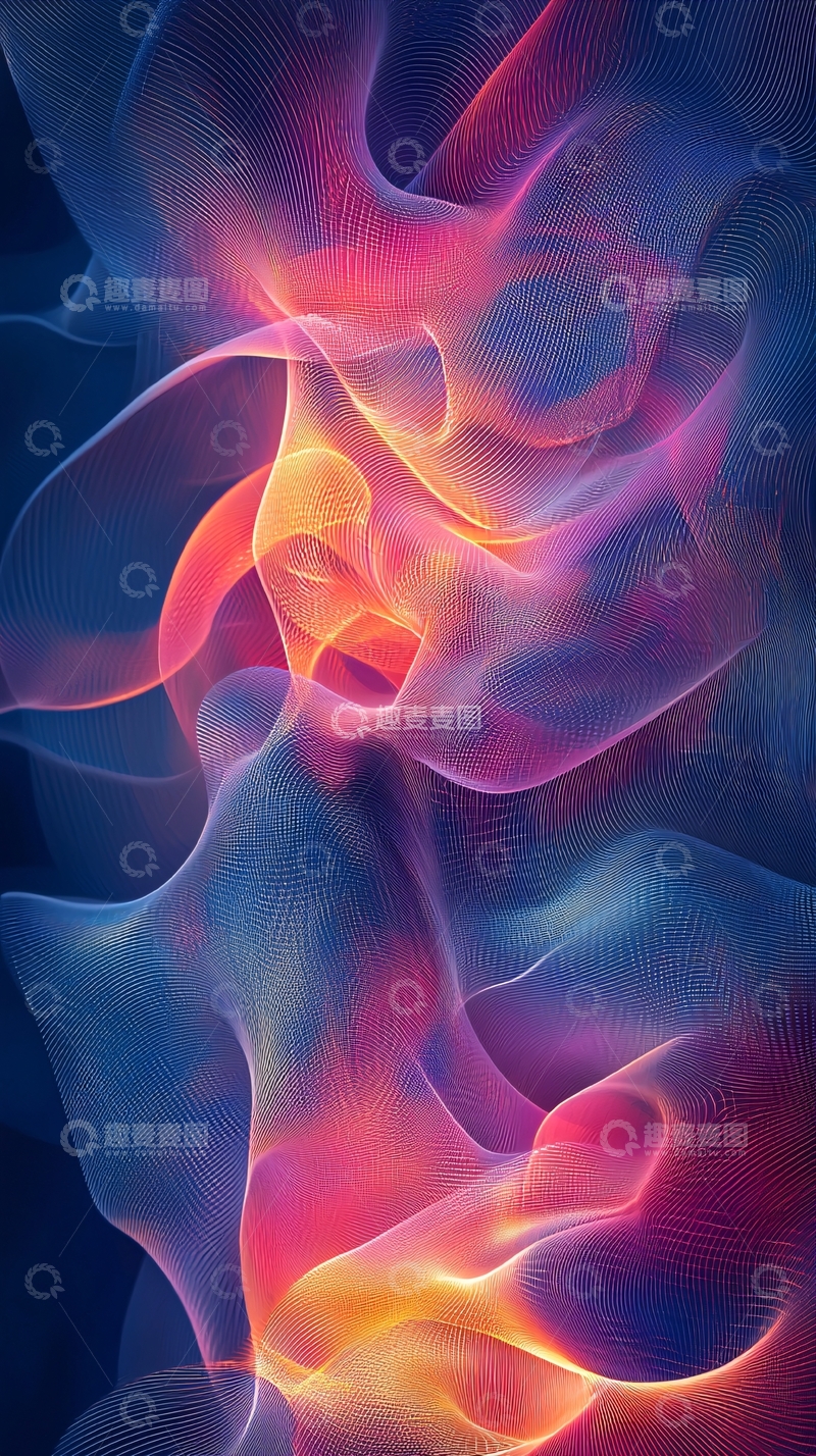 高清大图下载【趣麦麦图】抽象光影流体渐变背景