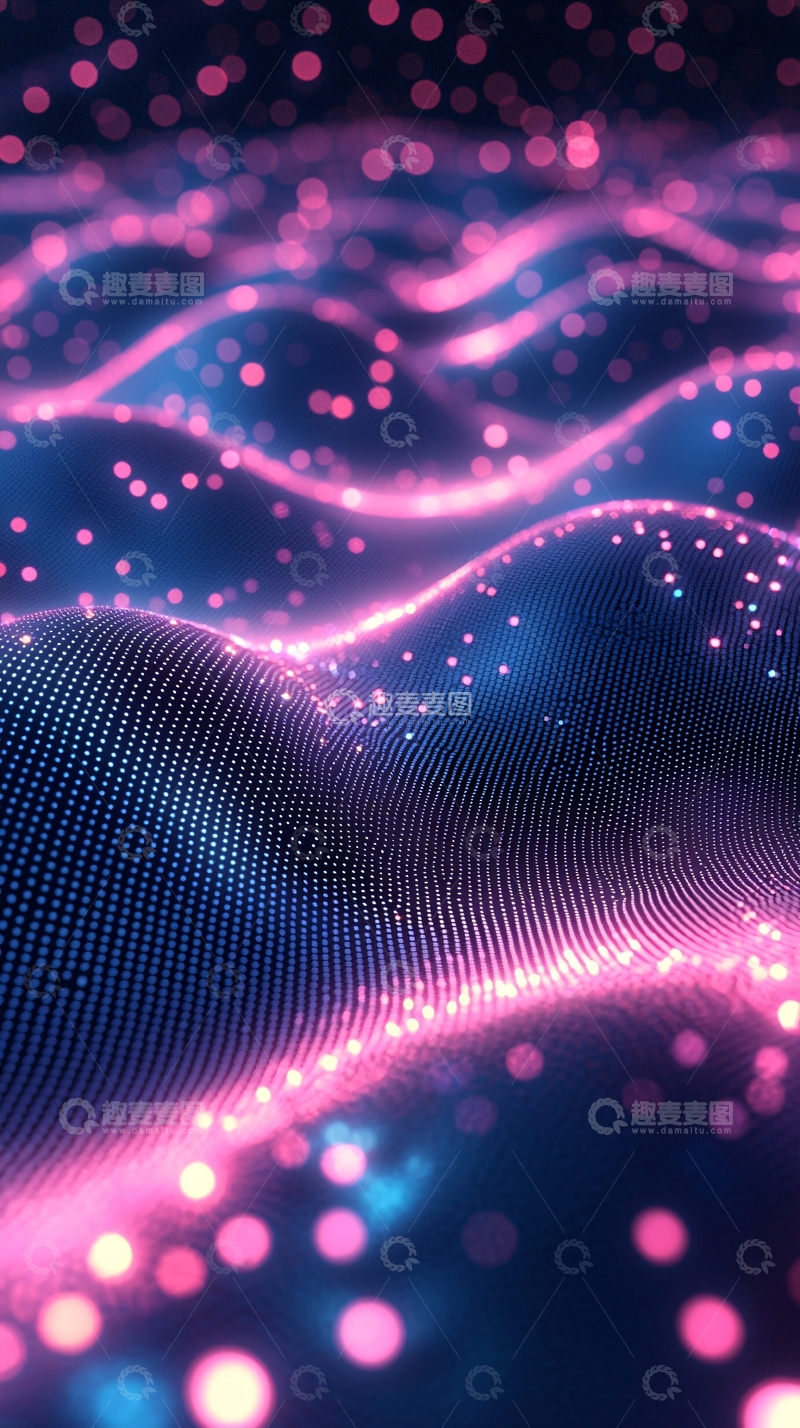 高清大图下载【趣麦麦图】波浪状的粉色光晕
