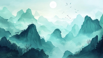 水墨山水画502