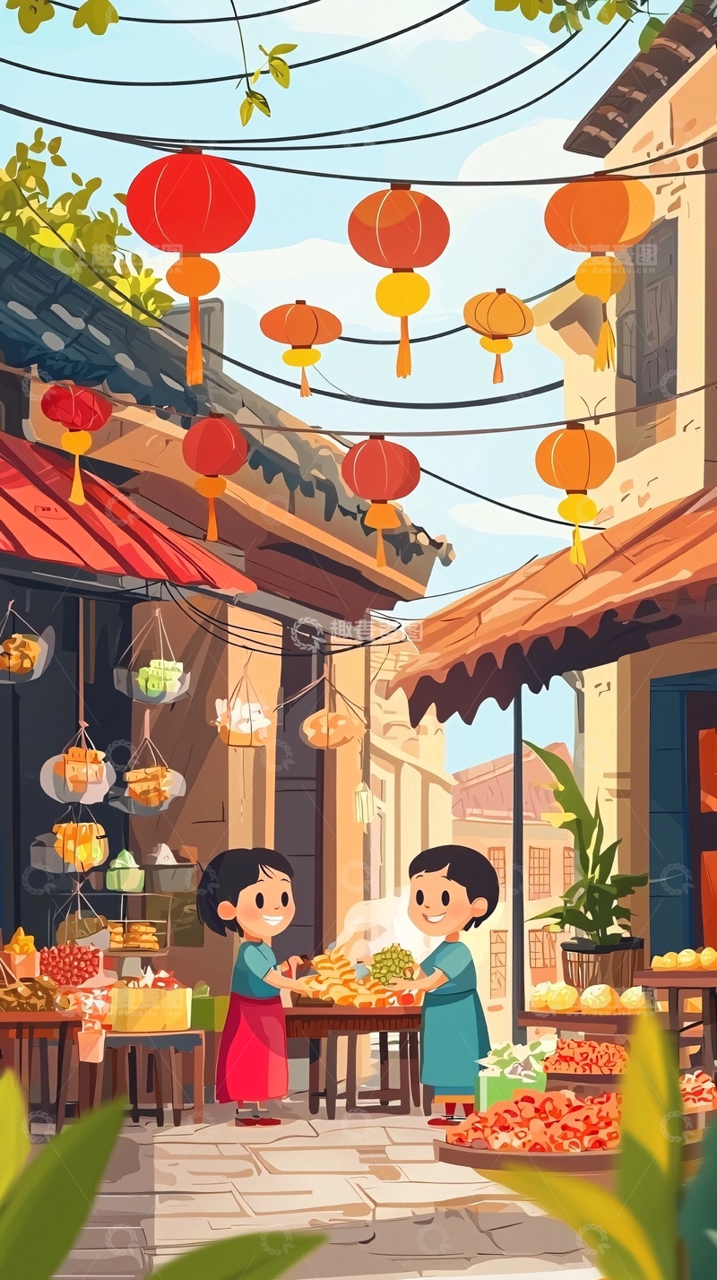 高清大图下载【趣麦麦图】童趣插画