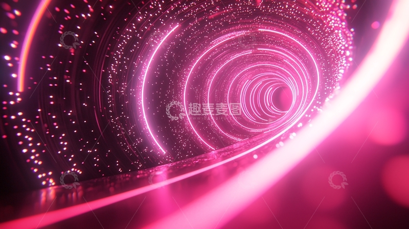 高清大图下载【趣麦麦图】粉色螺旋隧道