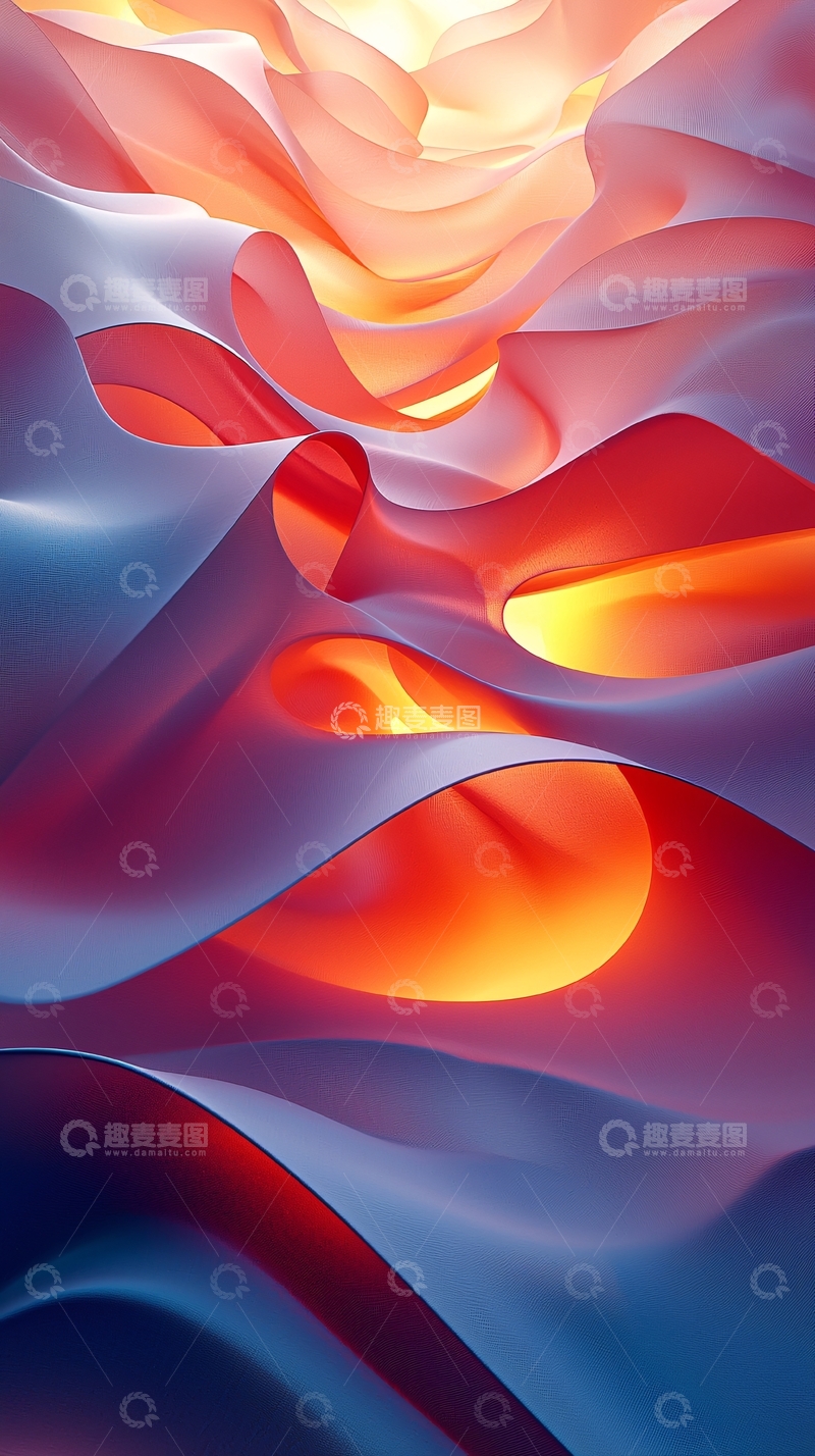 高清大图下载【趣麦麦图】抽象流动曲线