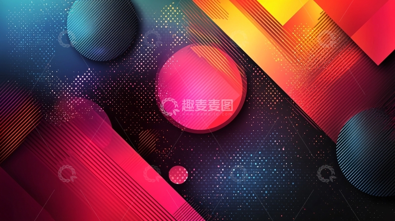高清大图下载【趣麦麦图】抽象几何背景