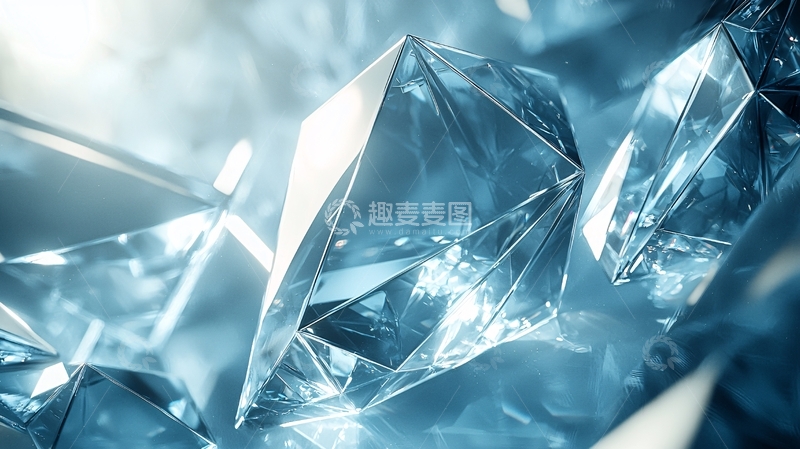 高清大图下载【趣麦麦图】闪耀的蓝色晶体簇