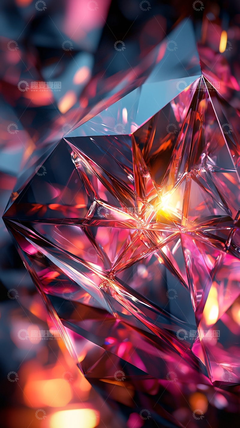高清大图下载【趣麦麦图】多面体宝石