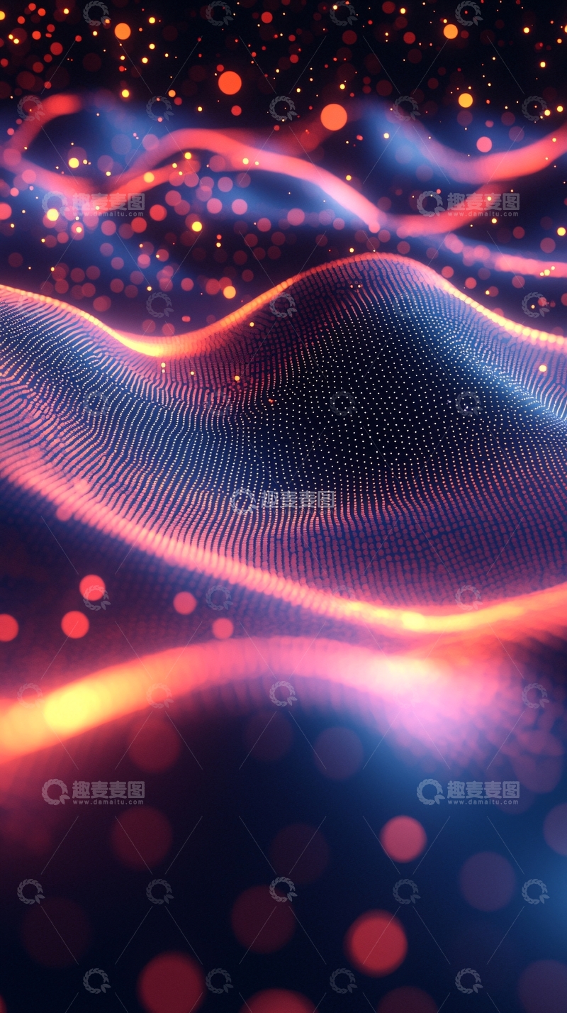 高清大图下载【趣麦麦图】发光曲线数据波动