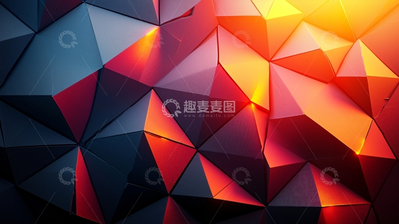 高清大图下载【趣麦麦图】多边形抽象背景