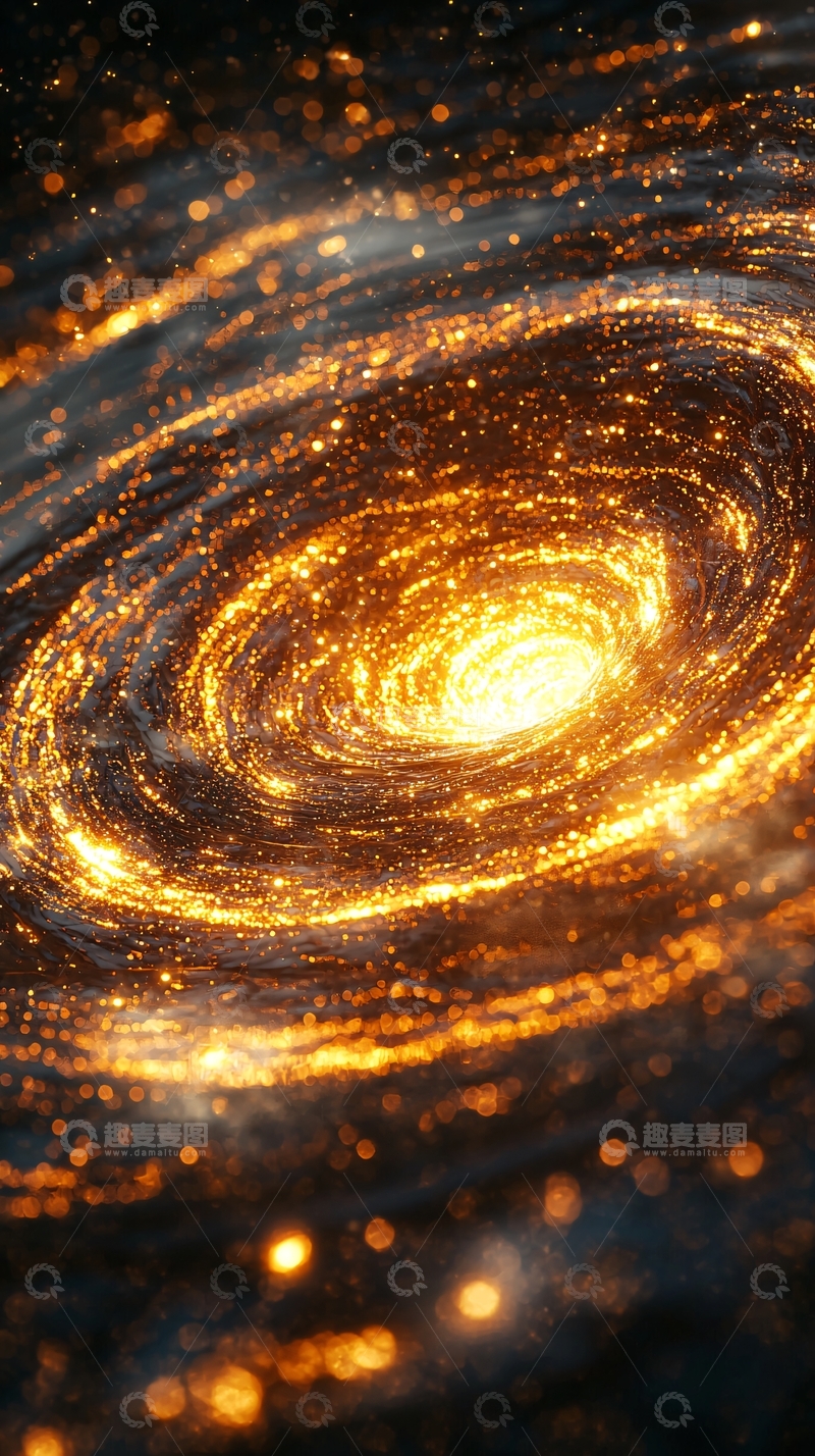 高清大图下载【趣麦麦图】璀璨星河漩涡中心光芒