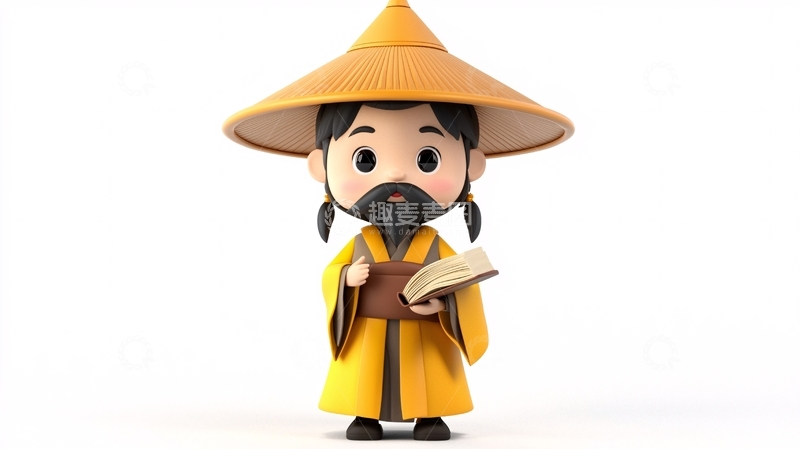 高清大图下载【趣麦麦图】卡通诸葛亮