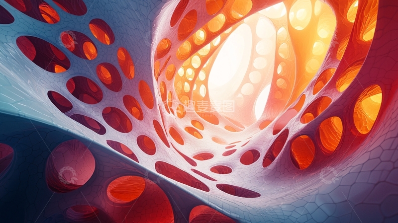 高清大图下载【趣麦麦图】抽象空心结构体
