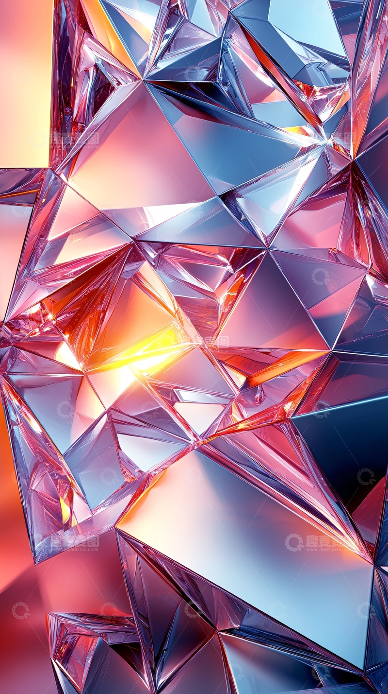 高清大图下载【趣麦麦图】多面体闪耀光芒