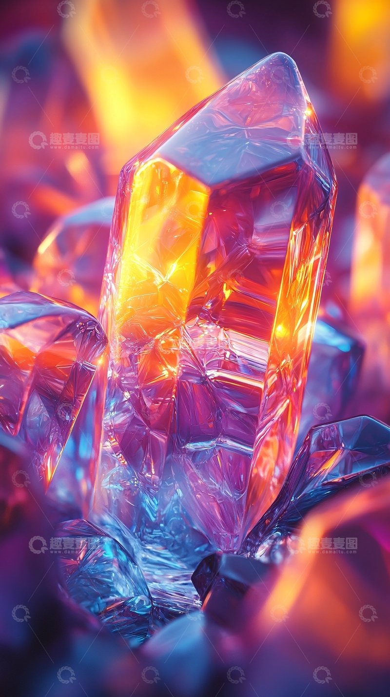 高清大图下载【趣麦麦图】光彩夺目的晶体簇