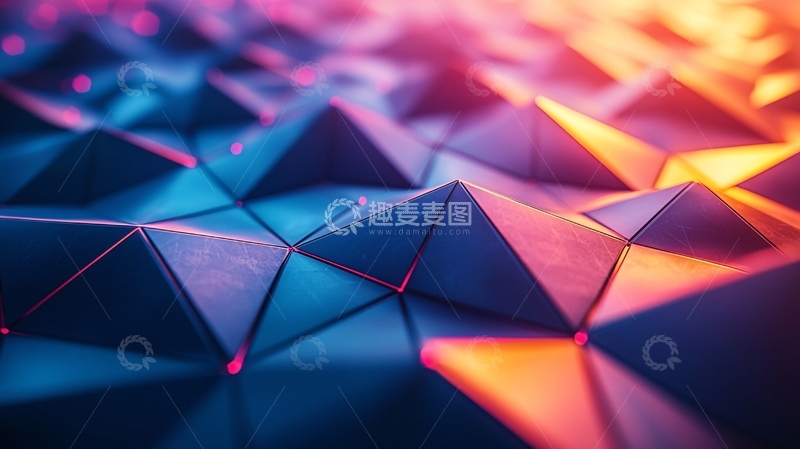 高清大图下载【趣麦麦图】多边形组成的抽象背景