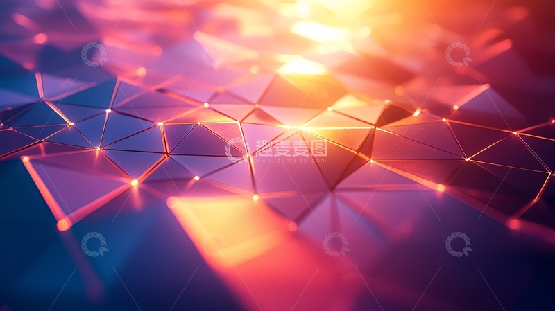 高清大图下载【趣麦麦图】科技感多边形背景