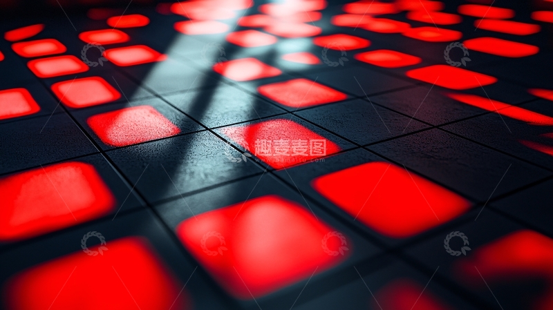 高清大图下载【趣麦麦图】红色灯光地板