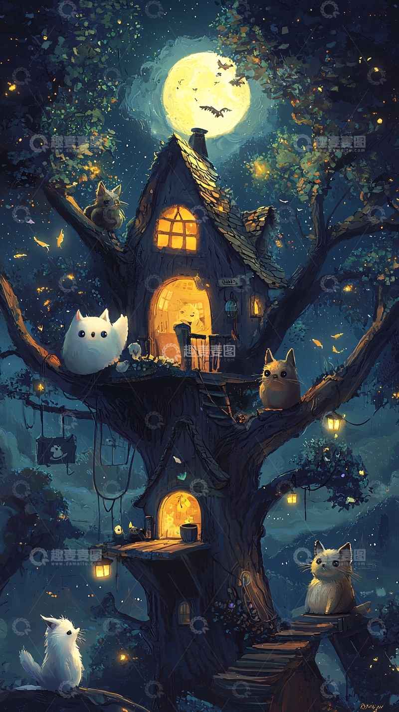 高清大图下载【趣麦麦图】树屋