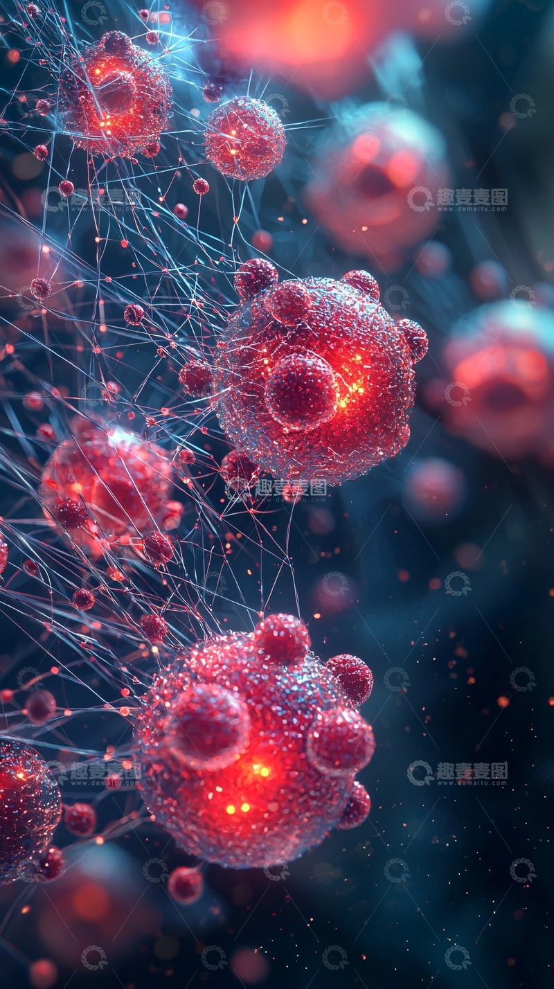 高清大图下载【趣麦麦图】微观红色细胞结构