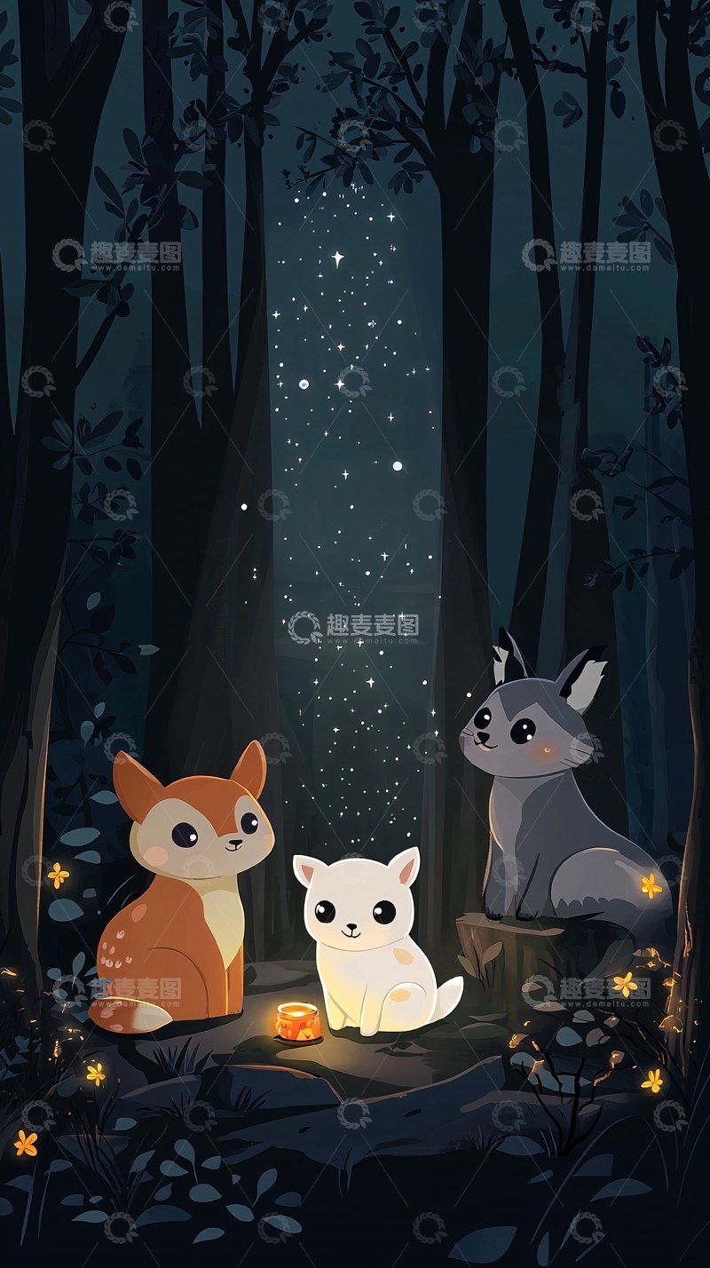 高清大图下载【趣麦麦图】森林小动物