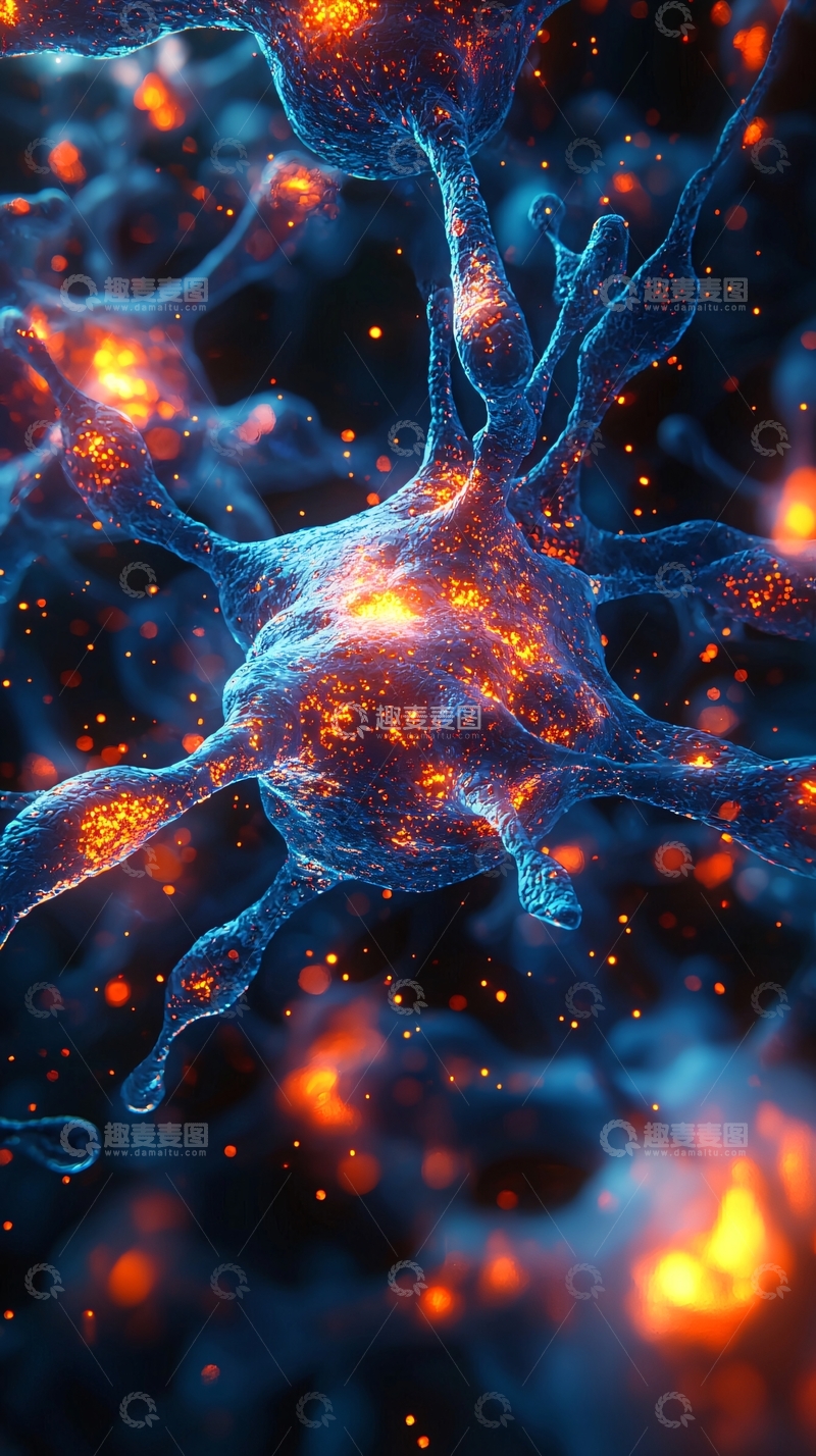 高清大图下载【趣麦麦图】神经元细胞高清显微镜图像