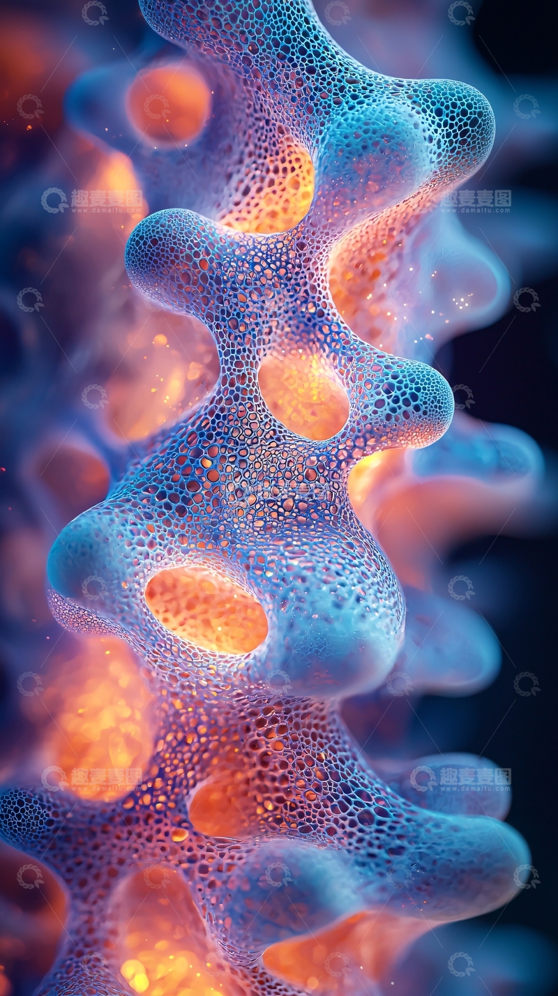 高清大图下载【趣麦麦图】抽象发光螺旋结构