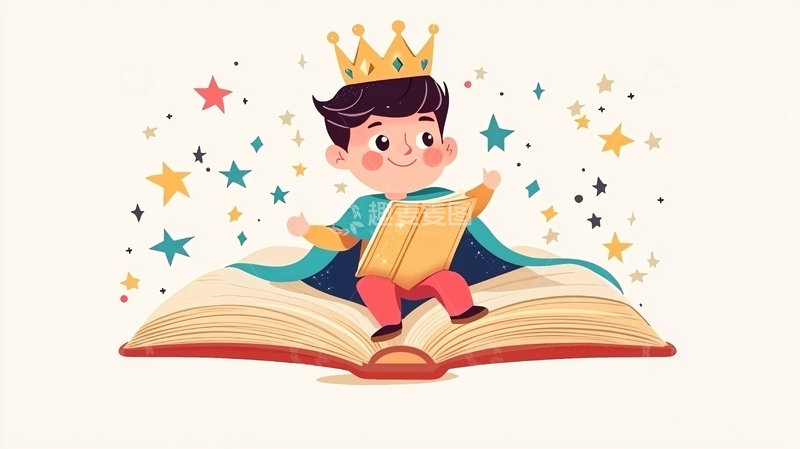 高清大图下载【趣麦麦图】小王子看书