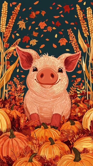 秋季小猪南瓜