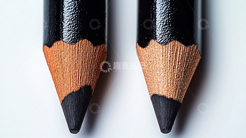 高清大图下载【趣麦麦图】两支削尖的黑色铅笔
