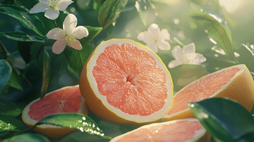 粉红果肉的西柚