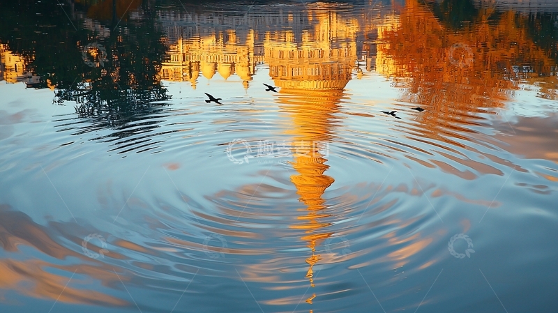 高清大图下载【趣麦麦图】水面倒影