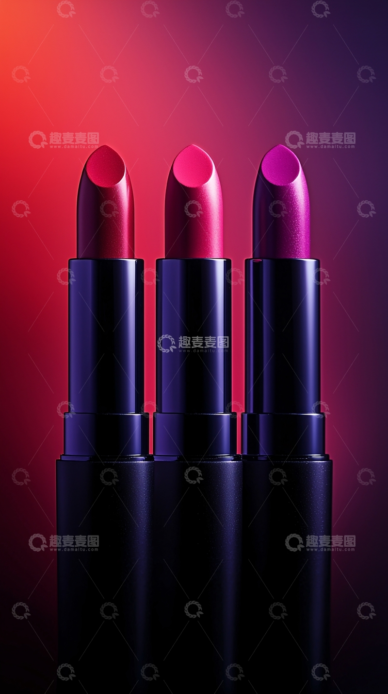 高清大图下载【趣麦麦图】三支不同色号的口红