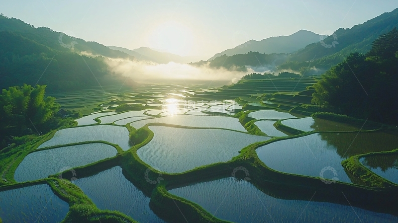 高清大图下载【趣麦麦图】梯田