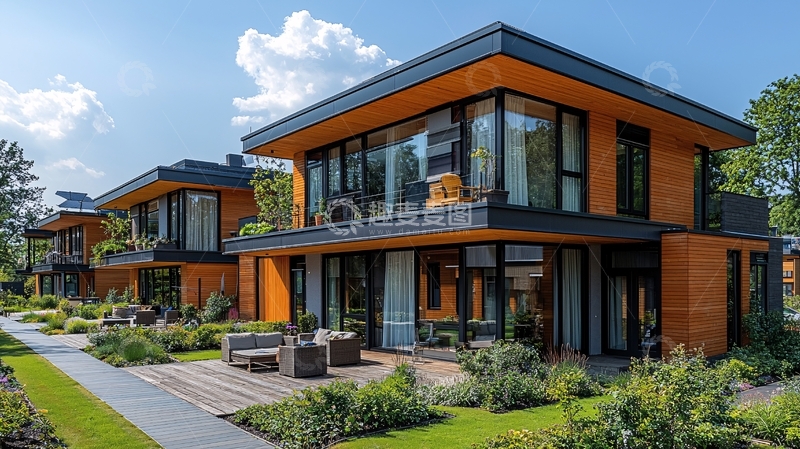 高清大图下载【趣麦麦图】现代简约风格别墅群