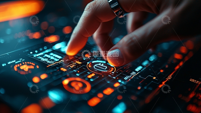 高清大图下载【趣麦麦图】-手指触摸科技面板