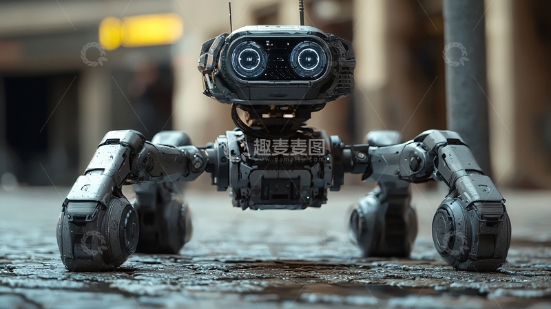高清大图下载【趣麦麦图】未来感小型机器人