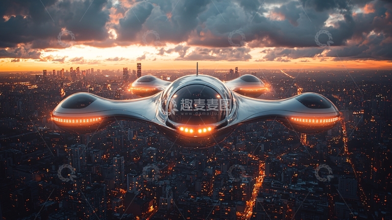高清大图下载【趣麦麦图】未来飞行器