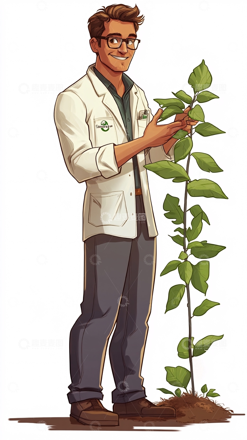 高清大图下载【趣麦麦图】植物学家