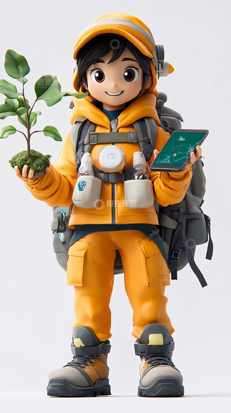 高清大图下载【趣麦麦图】可爱卡通男孩