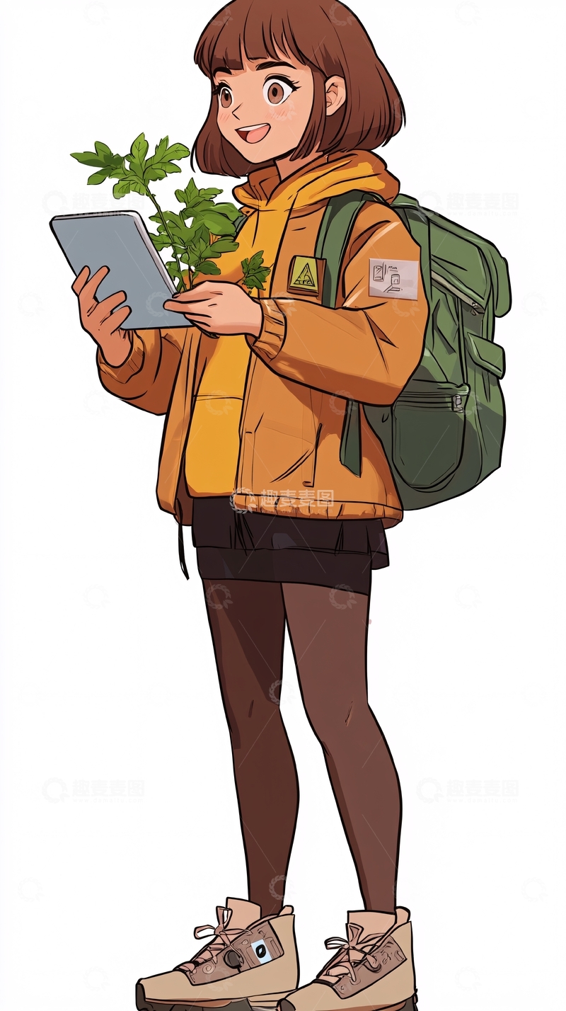 高清大图下载【趣麦麦图】户外女孩