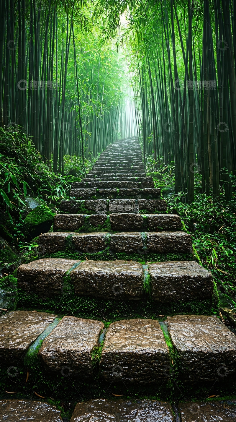 高清大图下载【趣麦麦图】竹林小径